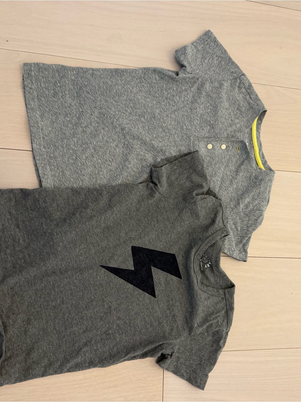Primary Kids' Gray Short-Sleeve Tees - 2-Pack size 6-7